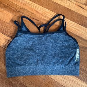 gymshark double layer medium grey sports bra
